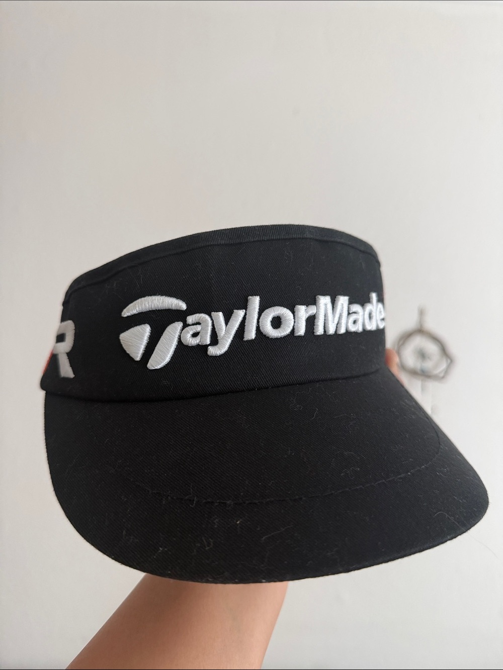 TaylorMade Black Visor with White Logo